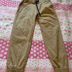 Italymorn Khaki Jogger Pants-Size Large-Draw string